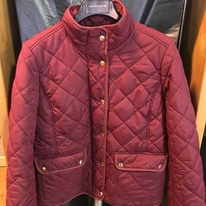 Maroon quilted jacket
